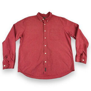 Vintage Abercrombie Fitch Shirt Adult EXTRA LARGE XL 90s Red Windowpane Plaid